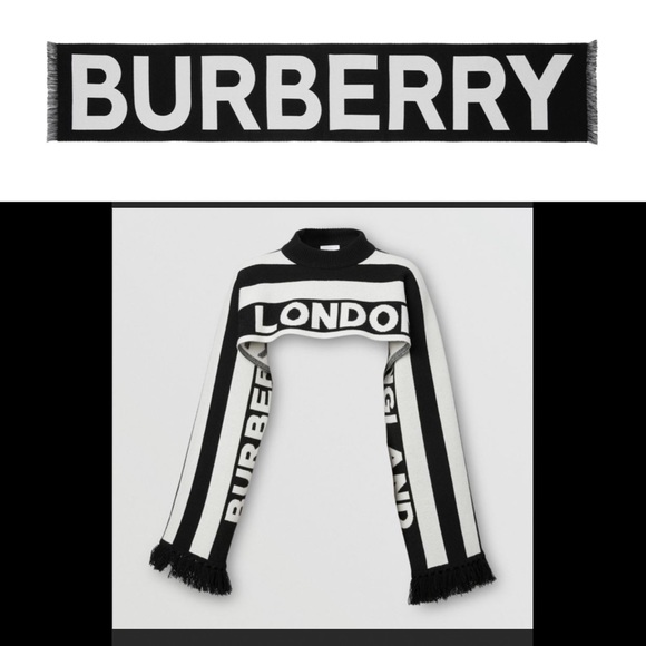 Burberry Accessories - Burberry cashmere capelet jacquard with sleeves